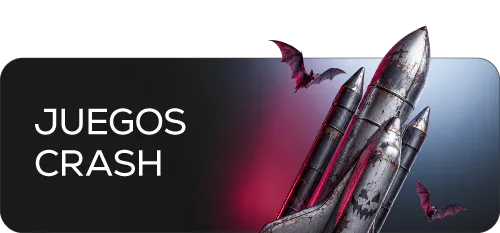 Acceso a la sección de juegos crash, con arte de Galaxsys